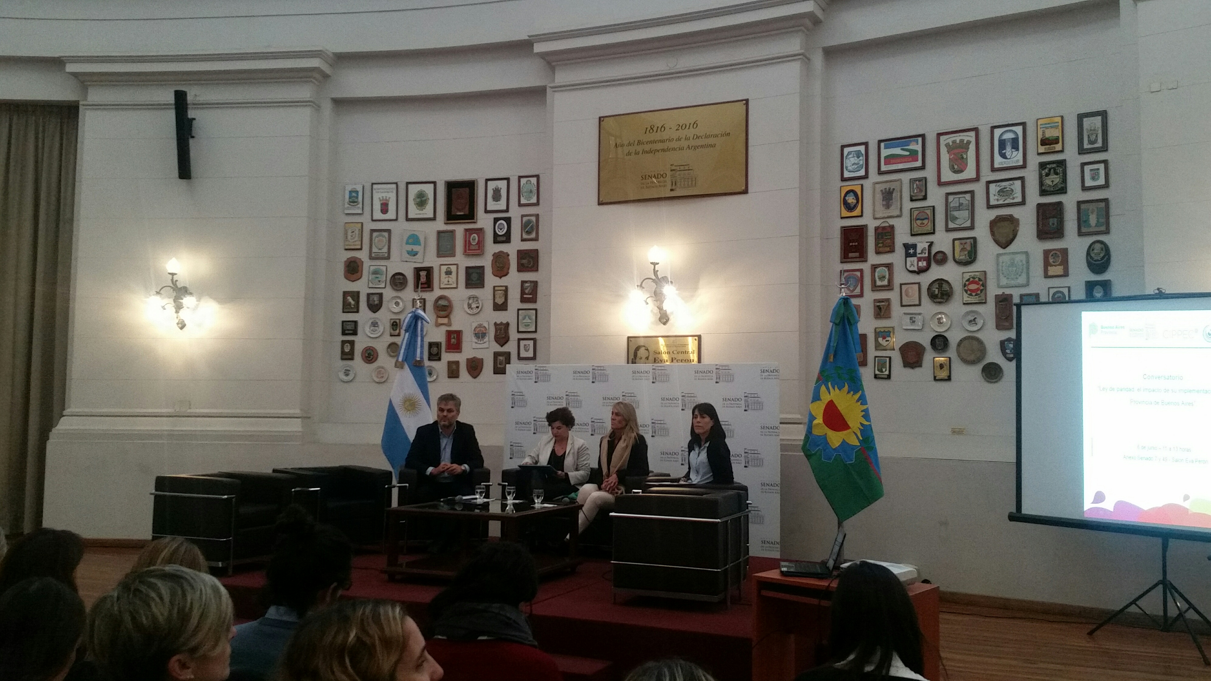 Julia Pomares, directora ejecutiva de CIPPEC presente en el conversatorio sobre paridad de género realizado en el Senado bonaerense 