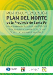 Flyer Monitoreo y Evaluación. Plan del Norte de la Provincia de Santa Fe