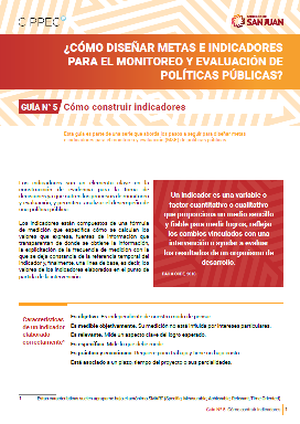 Guía explicativa sobre cómo construir indicadores