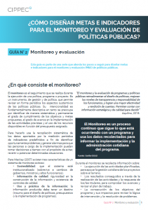 Guía n° 2: explicación sobre qué es el Monitoreo y Evaluación