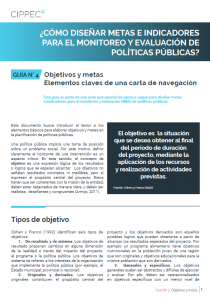 Guía n° 4: sobre los objetivos y metas - elementos claves de una carta de navegación