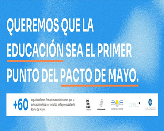 Queremos que la educación sea el primer punto en el Pacto de Mayo